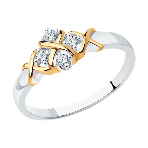 Кольцо, золото, бриллиант, 1012376-3